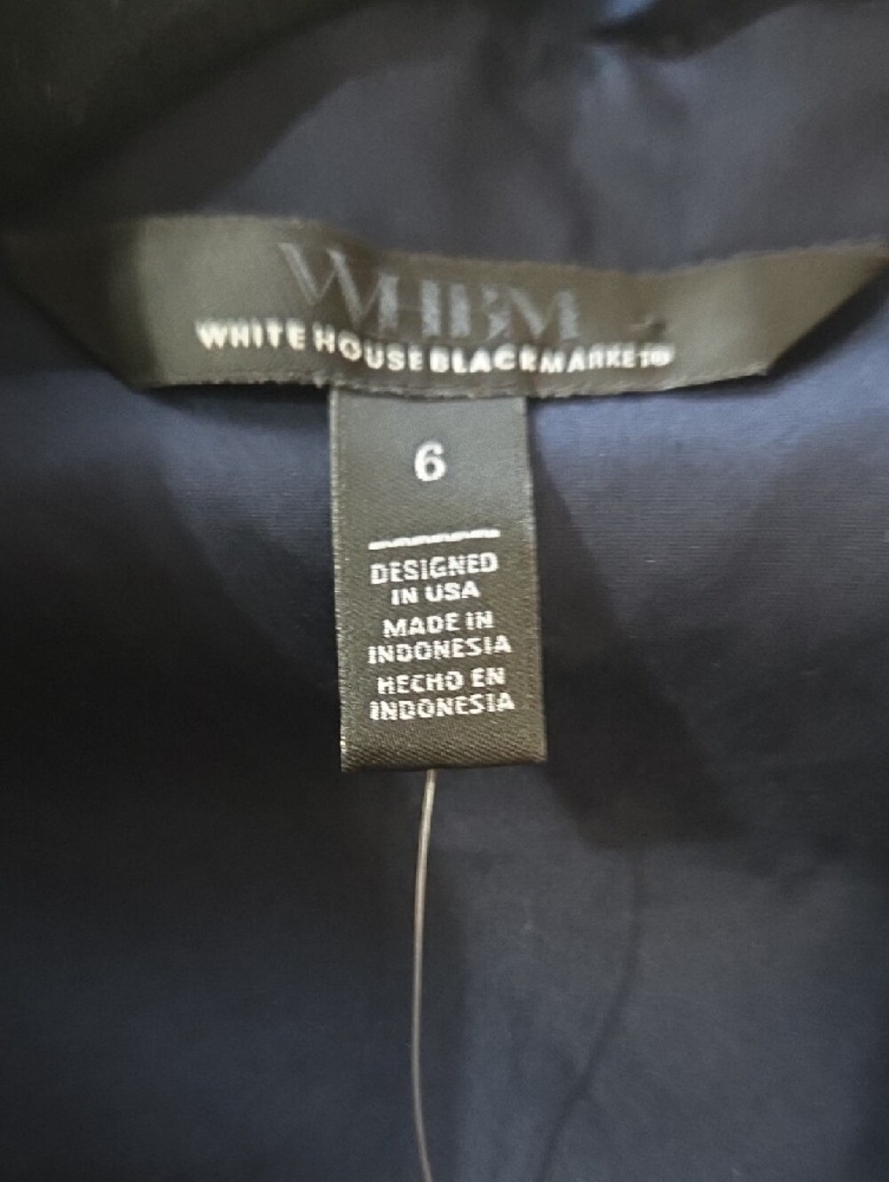 White House Black Market Navy Button-Up Top - Picture 2 of 8